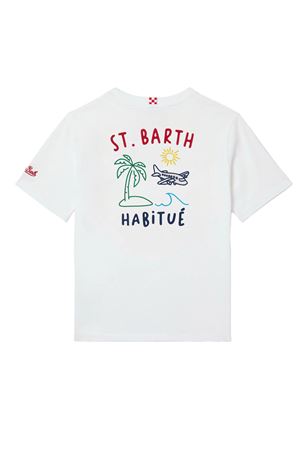 T-shirt Portland Jr con ricamo Habitué su fronte e retro SAINT BARTH KIDS | PRL000100320L